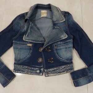 VINTAGE Enyce Jean Stretch Jacket Women`s Size S MADE IN HONG KONG